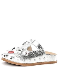 GB Girls' Stevie Metallic Jewel Stud Ornamented Clogs (Youth)