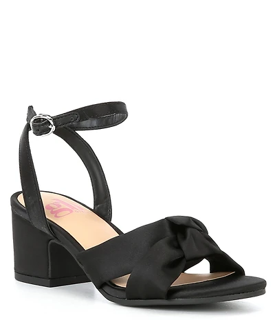 GB Girls' Tess Satin Knotted Dress Heels (Youth)