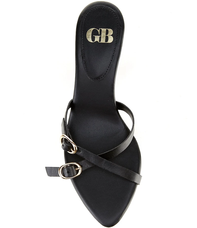 GB Go-See Leather X-Band Strappy Mini Buckle Sandals