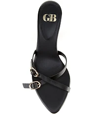 GB Go-See Leather X-Band Strappy Mini Buckle Sandals