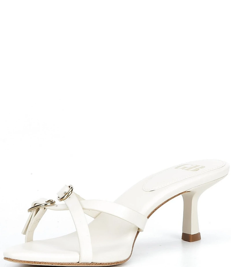 GB Go-See Leather X-Band Strappy Mini Buckle Sandals