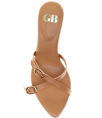 GB Go-See Leather X-Band Strappy Mini Buckle Sandals