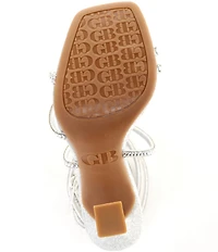 GB Golden-Hour Glitter Strappy Ankle Strap Dress Sandals