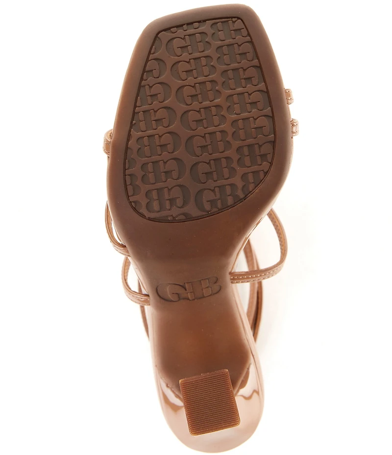 GB Golden-Hour Patent Strappy Ankle Strap Dress Sandals