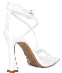 GB Golden-Hour Patent Strappy Ankle Strap Dress Sandals