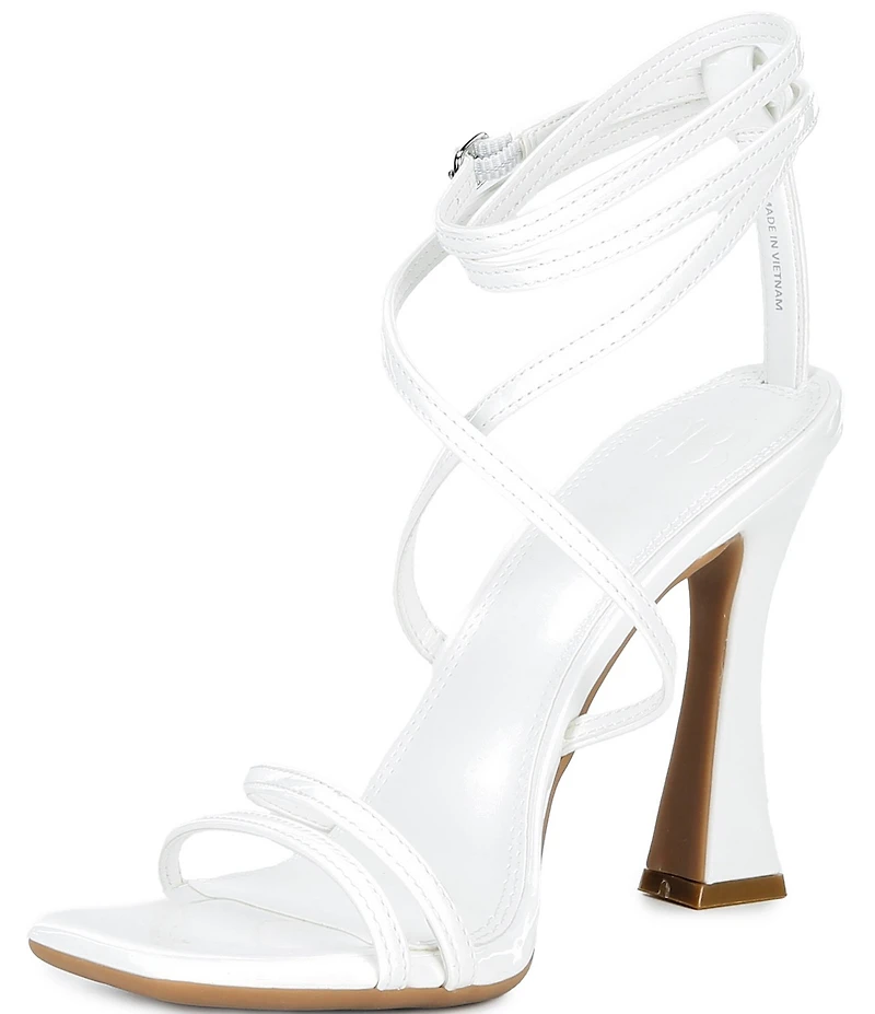 GB Golden-Hour Patent Strappy Ankle Strap Dress Sandals