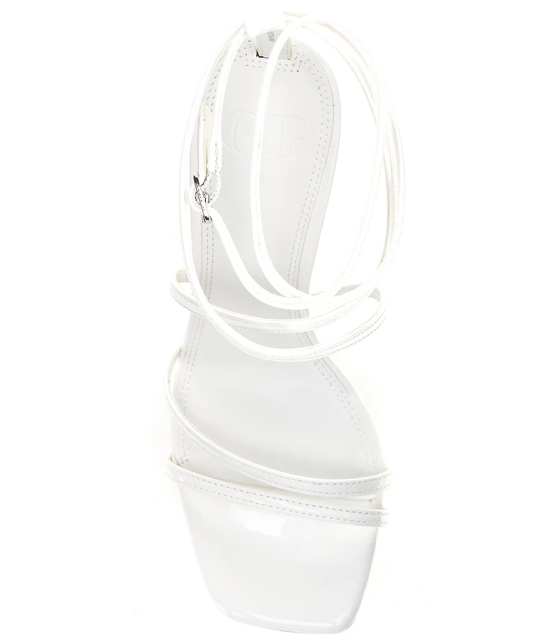 GB Golden-Hour Patent Strappy Ankle Strap Dress Sandals