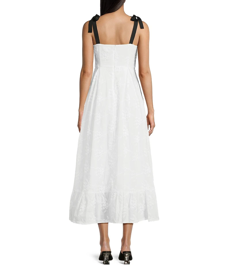 GB Grosgrain Tie Maxi Dress