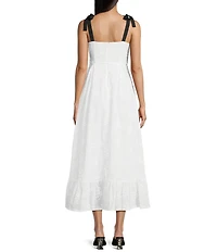 GB Grosgrain Tie Maxi Dress