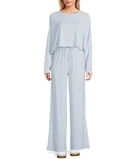 GB Hacci Batwing Cropped Coordinating Pullover Top