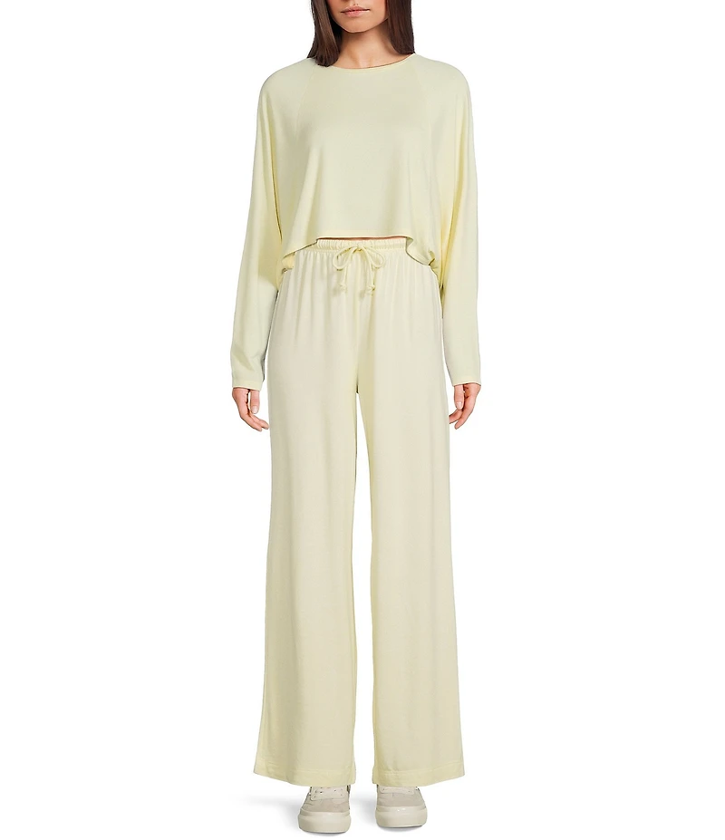 GB Hacci Batwing Cropped Coordinating Pullover Top