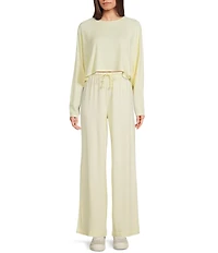 GB Hacci Batwing Cropped Coordinating Pullover Top