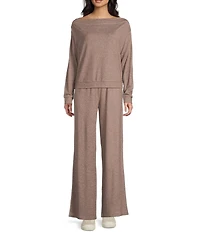 GB Hacci Off-The-Shoulder Coordinating Pullover Top