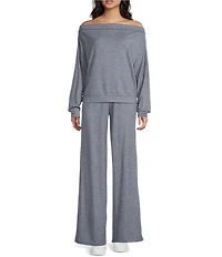 GB Hacci Off-The-Shoulder Coordinating Pullover Top