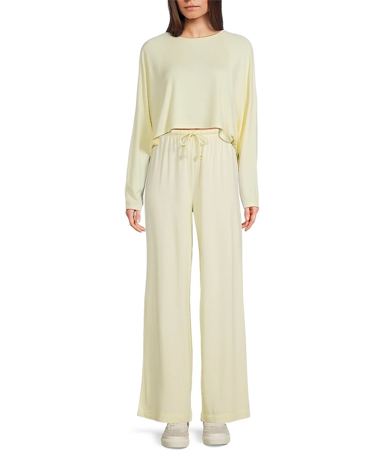 GB Hacci Wide Leg Coordinating Drawstring Pants