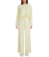 GB Hacci Wide Leg Coordinating Drawstring Pants