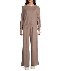 GB Hacci Wide Leg Coordinating Drawstring Pants