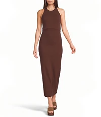 GB Halter Neck Knit Maxi Dress