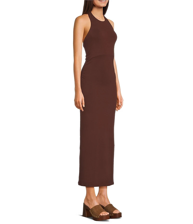 GB Halter Neck Knit Maxi Dress