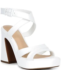GB Happy-Hour Leather Platform Ankle Strap Dress Sandals