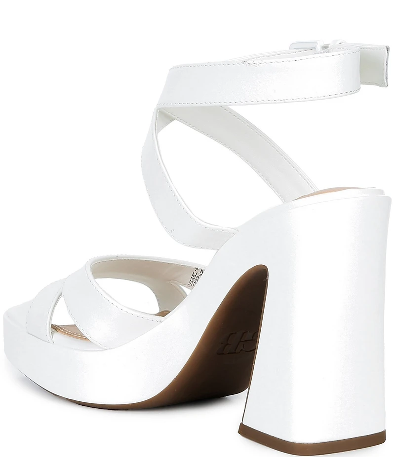 GB Happy-Hour Leather Platform Ankle Strap Dress Sandals