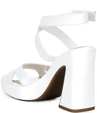 GB Happy-Hour Leather Platform Ankle Strap Dress Sandals
