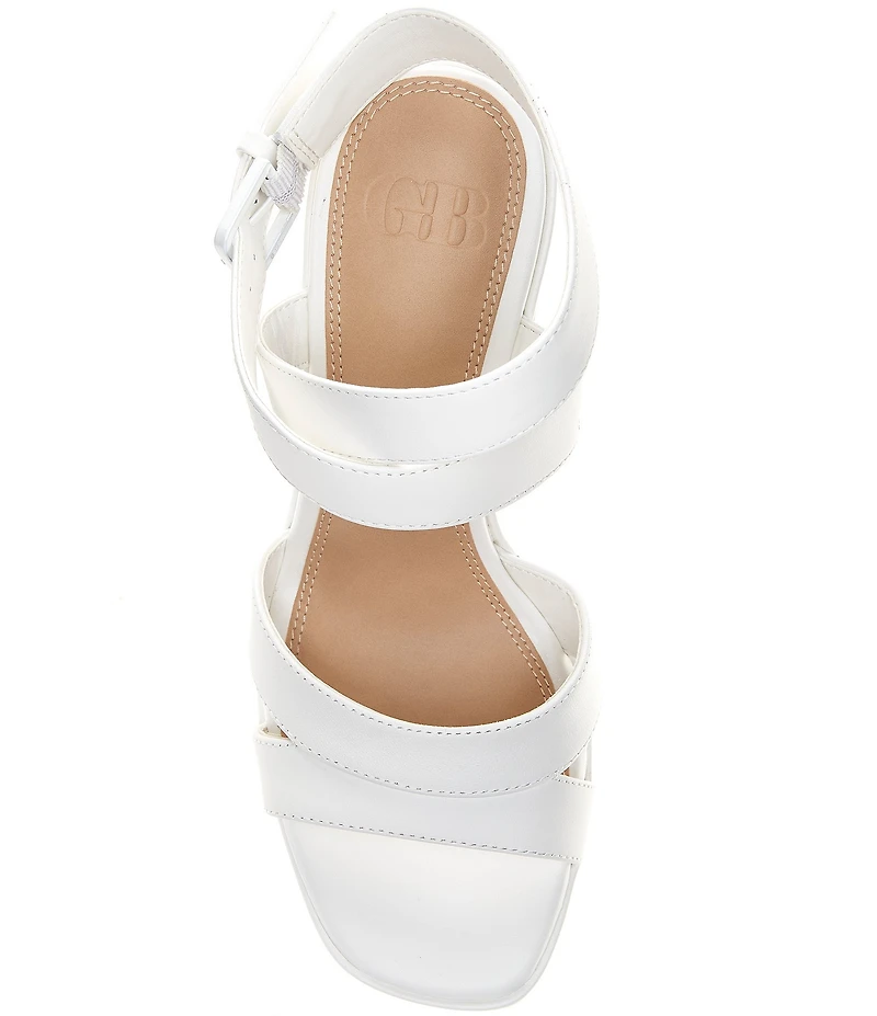 GB Happy-Hour Leather Platform Ankle Strap Dress Sandals