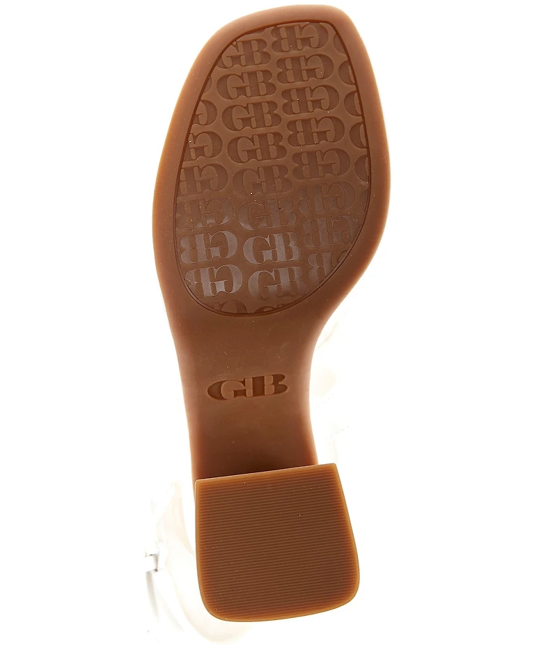 GB Happy-Hour Leather Platform Ankle Strap Dress Sandals