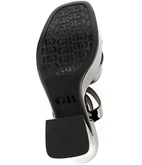 GB Happy-Hour Patent Platform Ankle Strap Dress Sandals
