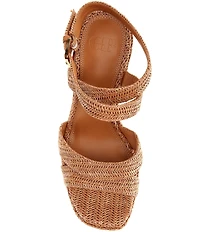GB Happy-Hour Raffia Platform Ankle Strap Dress Sandals