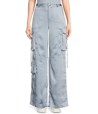 GB High Rise Coordinating Satin Cargo Pants