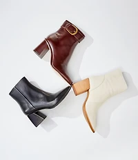 GB Holy-Grail Leather Block Heel Booties