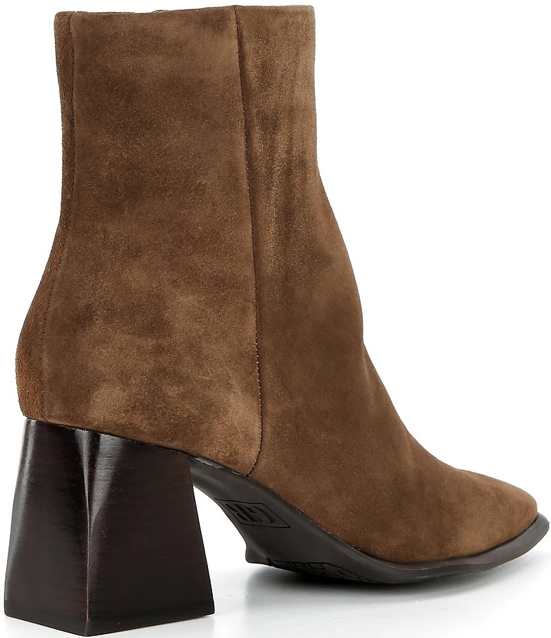 GB Holy-Grail Suede Zipper Block Heel Booties