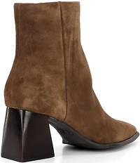 GB Holy-Grail Suede Zipper Block Heel Booties