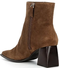 GB Holy-Grail Suede Zipper Block Heel Booties