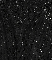 GB Horn Neck Strapless Beaded Mermaid Dress