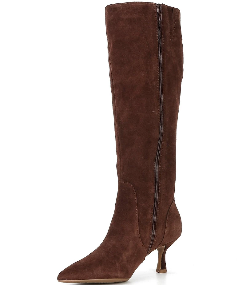 GB It-Girl Suede Pointed Toe Tall Boots