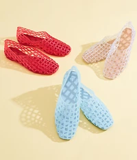 GB Jell-Us Jelly Woven Inspired Slip On Flats