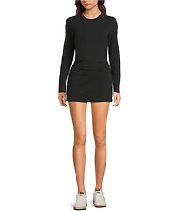 GB Knit Foldover Waist Coordinating Mini Skort