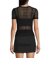 GB Knit Lace Fitted Baby T-Shirt