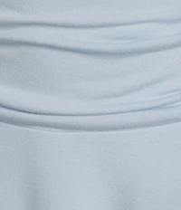 GB Knit Ruched Asymmetrical Coordinating Skirt