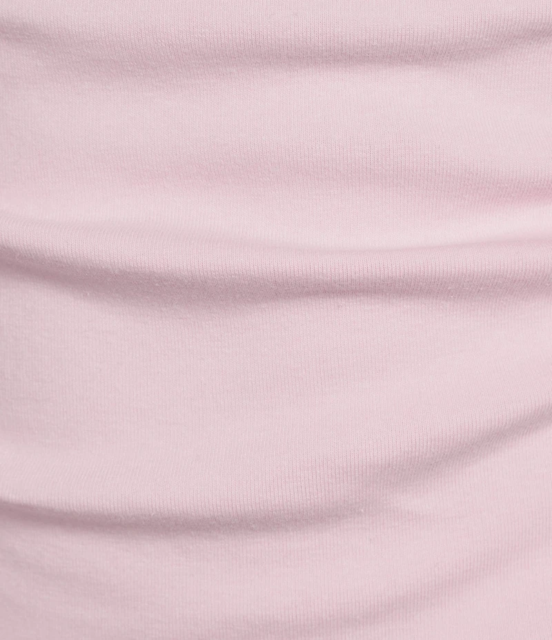 GB Knit Ruched Crew Neck Short Sleeve Bodycon Mini Dress