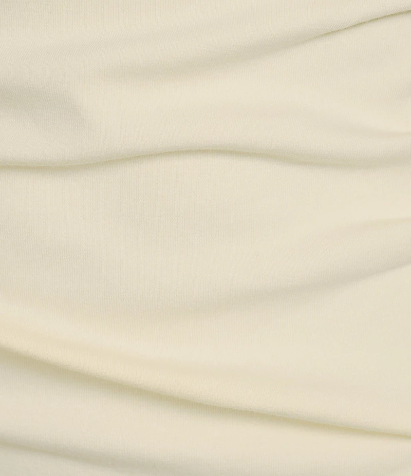 GB Knit Ruched Crew Neck Short Sleeve Bodycon Mini Dress