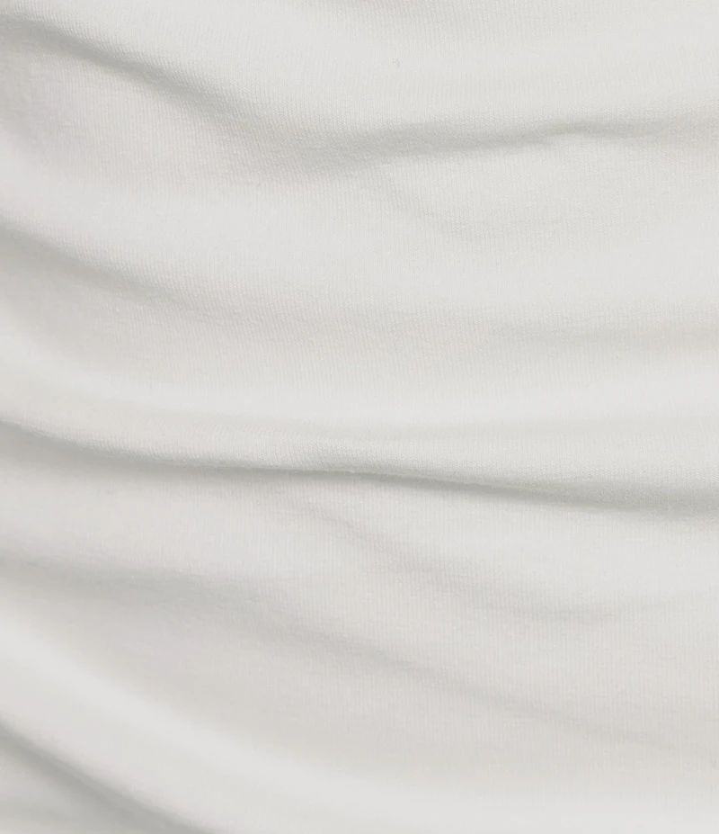 GB Knit Ruched Crew Neck Short Sleeve Bodycon Mini Dress