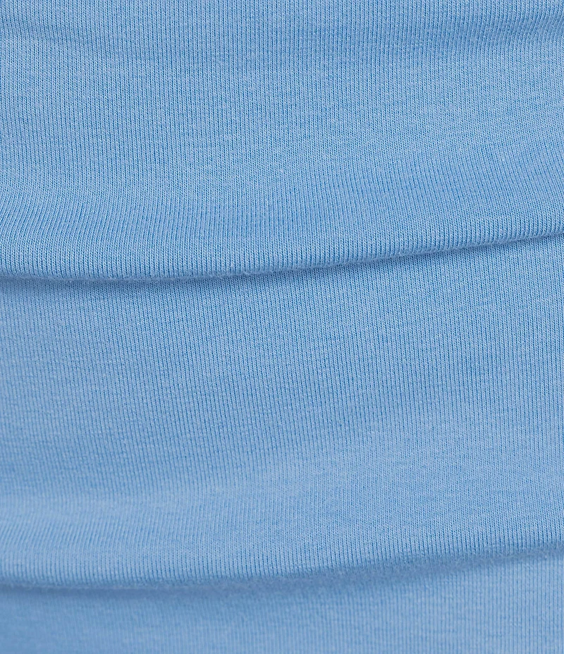 GB Knit Ruched Crew Neck Short Sleeve Bodycon Mini Dress