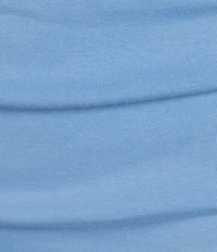 GB Knit Ruched Crew Neck Short Sleeve Bodycon Mini Dress