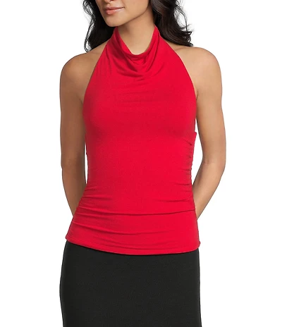 GB Knit Ruched Halter Top