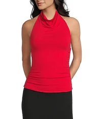 GB Knit Ruched Halter Top
