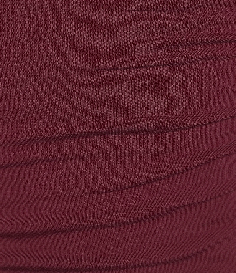 GB Knit Ruched Long Sleeve Square Neck Tee