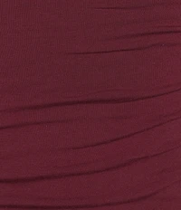 GB Knit Ruched Long Sleeve Square Neck Tee